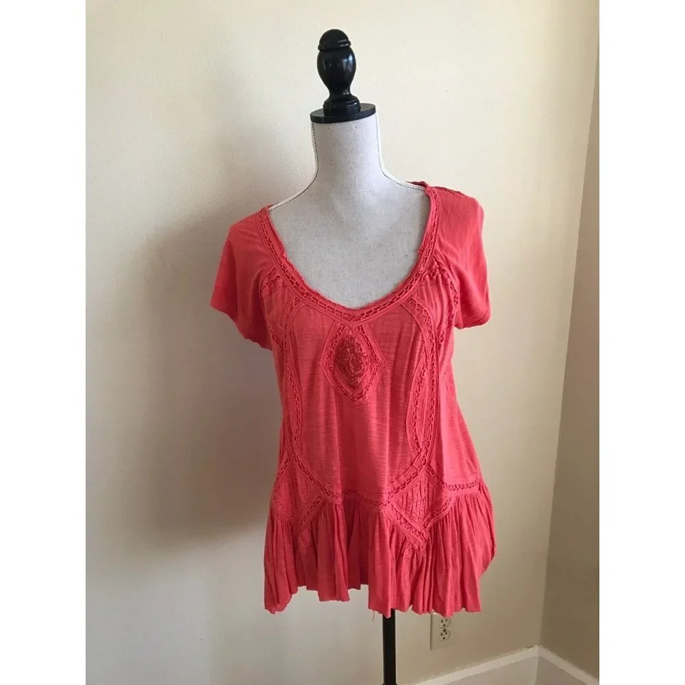 Free People Coral Top Size S